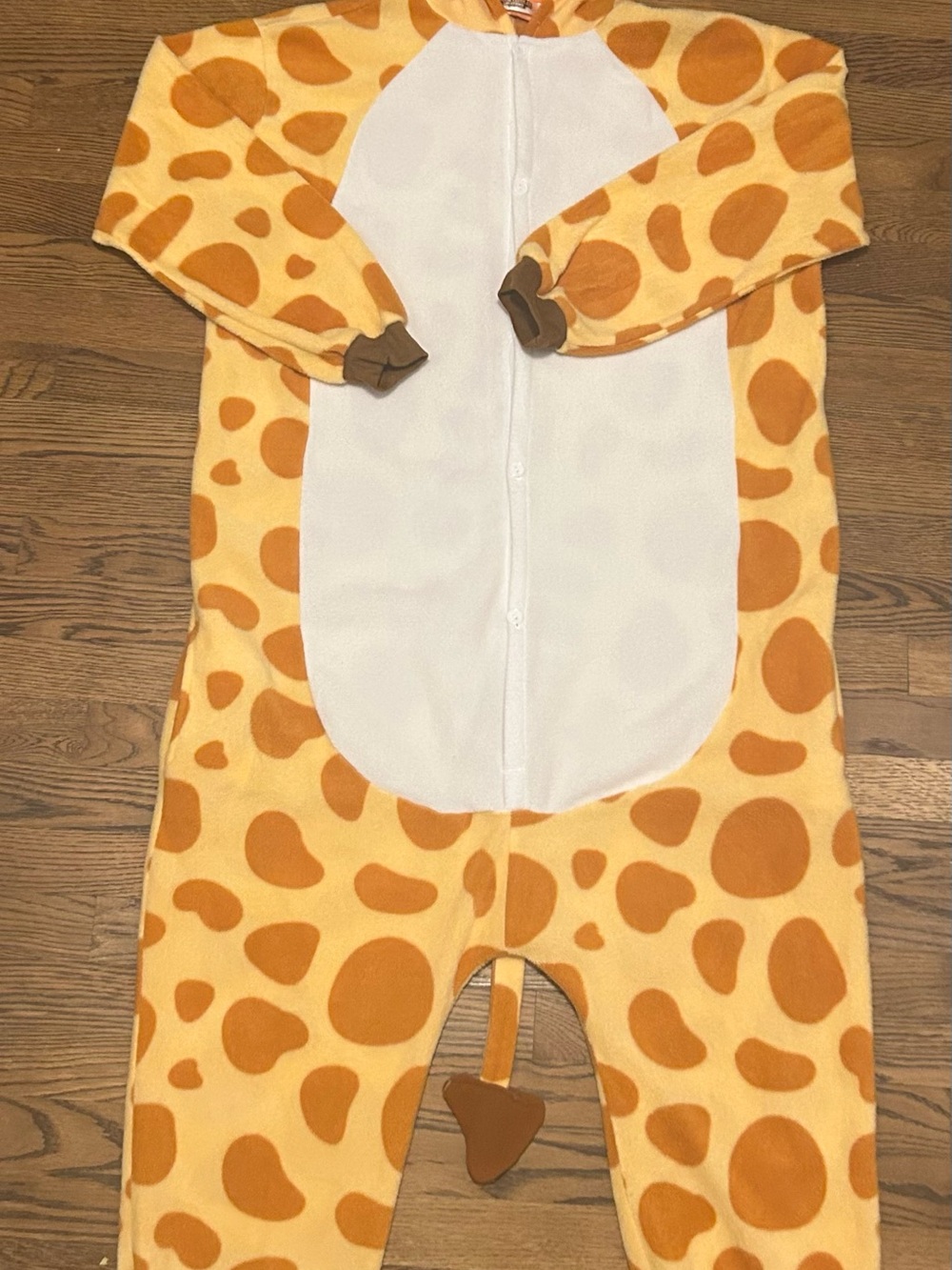 Giraffe unisex  One-Piece Pajama - Yellow/White